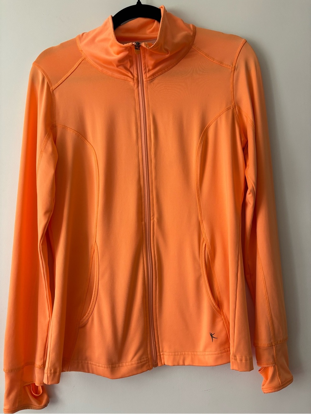 Danskin Now Neon Orange Zip-Front Active Jacket